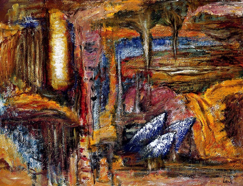 Fotograf: Lennart Kyhl
Værk  titel: Patchwork 
Værk  type: Maleri 
Materiale: Acryl på lærred 
Størrelse: 80 x 105 cm 
Færdiggjort: 1996 
