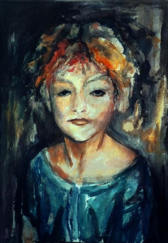 Fotograf: Eget foto
Værk  titel: Ann Sofie - lille kvinde 
Værk  type: Akvarel maleri 
Materiale: Akvarel på papir 
Størrelse: 72 x 53 cm 
Færdiggjort: 1993 