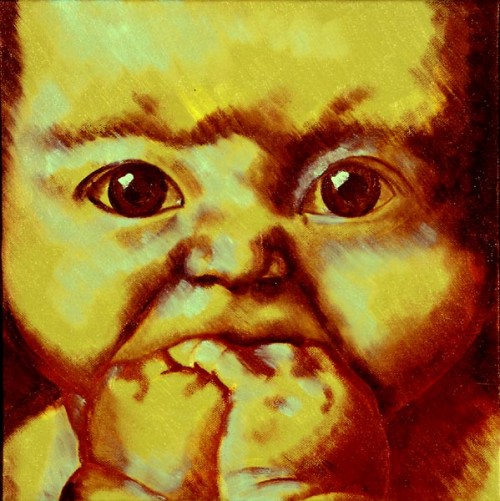 Fotograf: Color Grp. A/S
Værk  titel: Baby 
Værk  type: Maleri 
Materiale: Olie på lærred 
Størrelse: 30x30 cm. 
Færdiggjort: 1995 